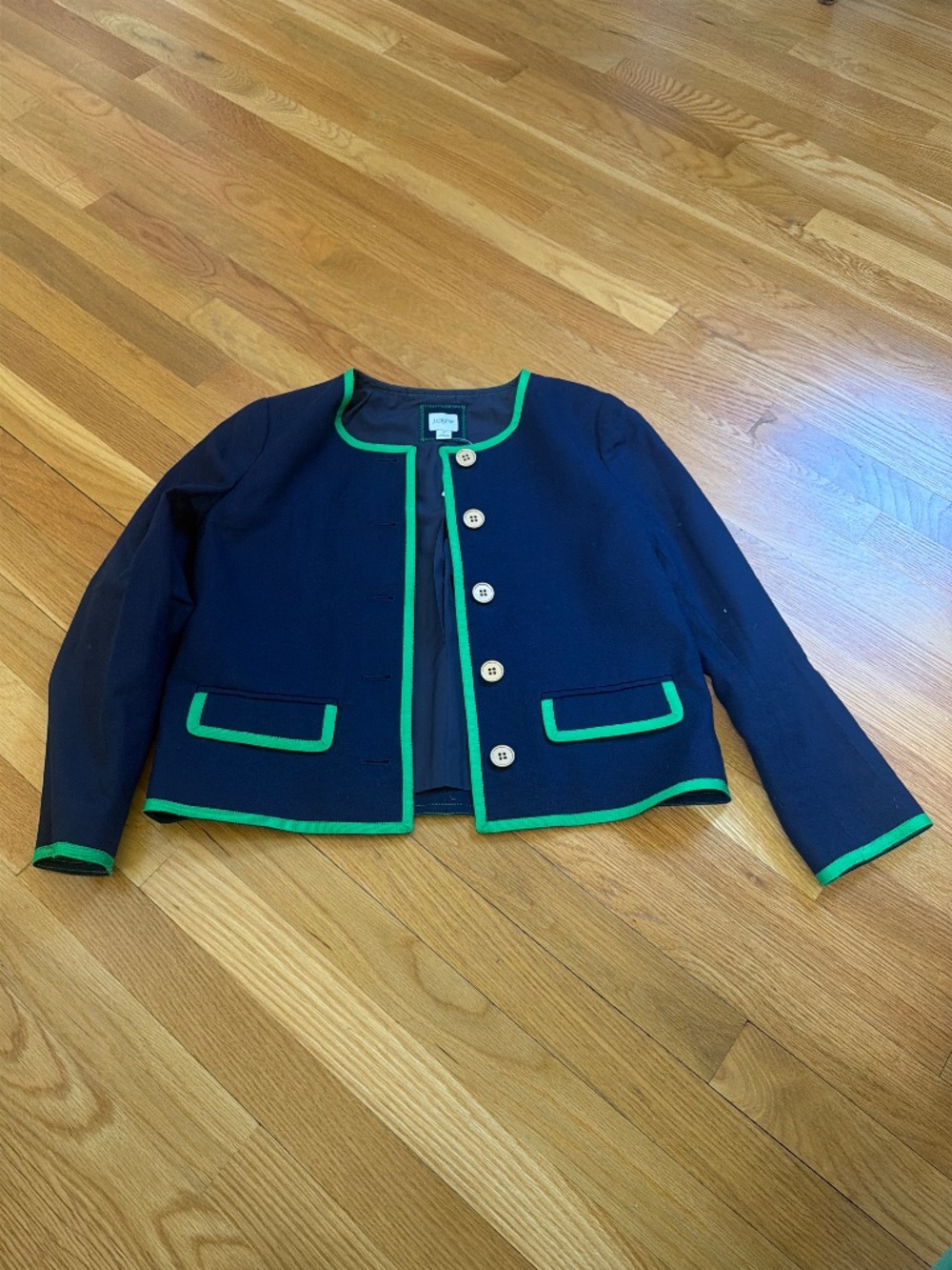 J. Crew womens collarless blazer